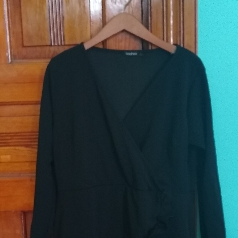 Black wrap dress
